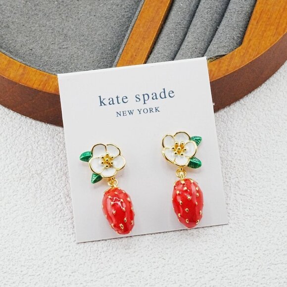 Kate Spade Strawberry Earrings - Picture 5 of 5